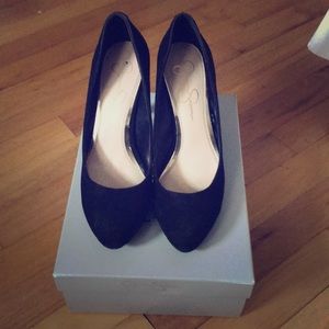 Jessica Simpson- Suede black heels